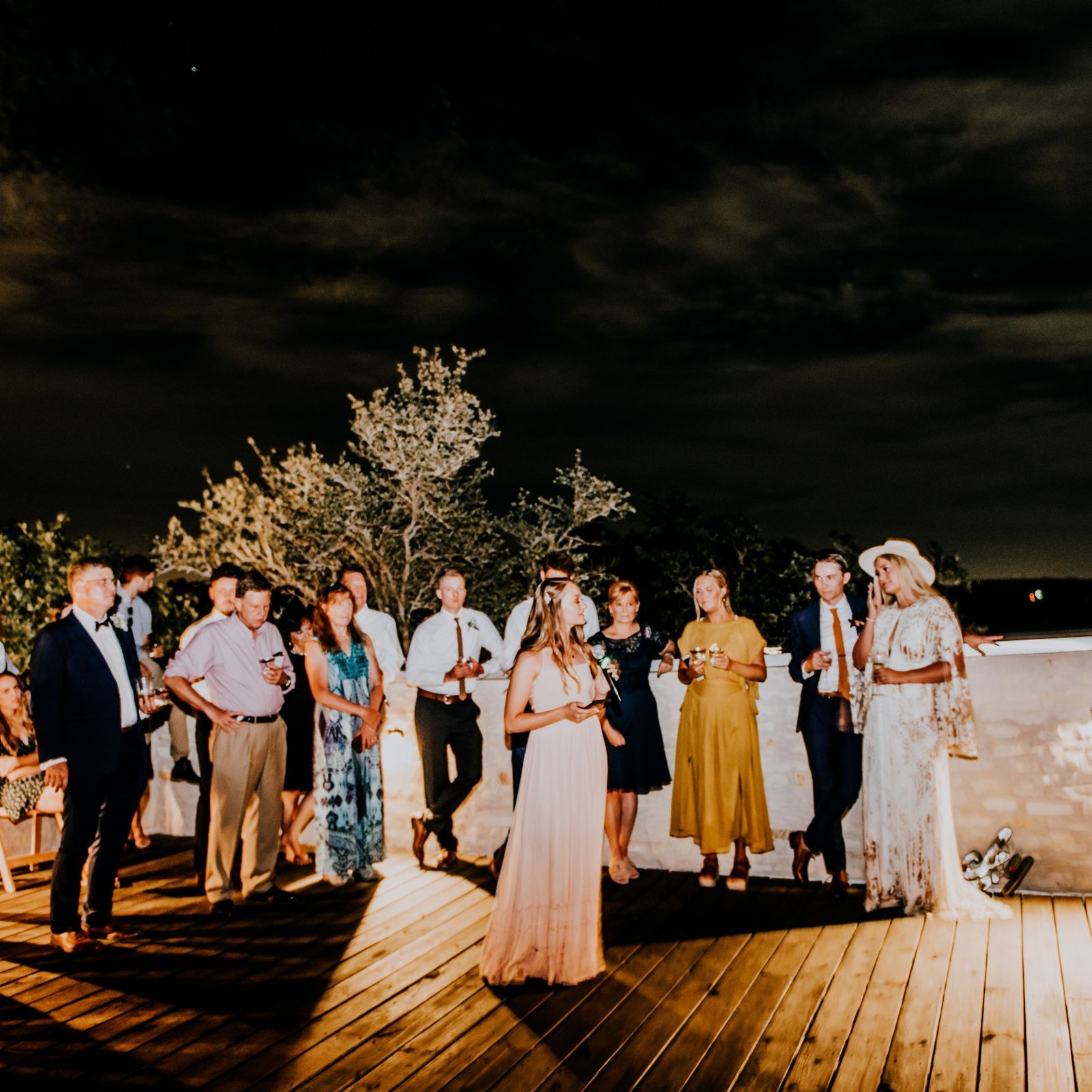 Texas Wedding Venue Rooftop Deck Reception
