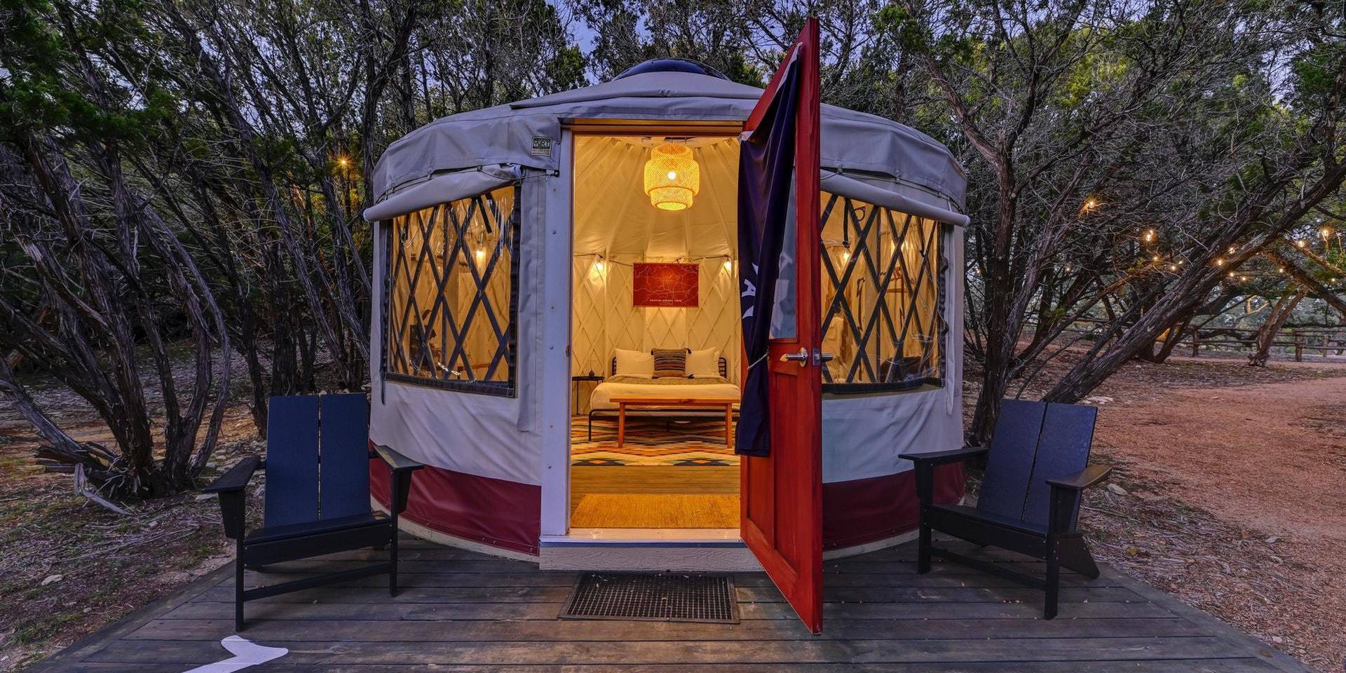 The Most Yurts In Texas At Lucky Arrow Retreat Dripping Springs